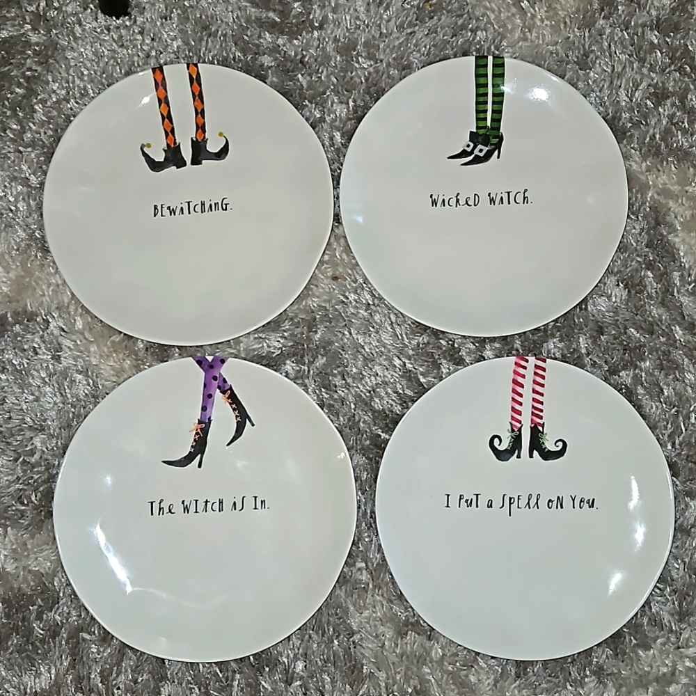Rae Dun Set of 4 Small Witch Plates